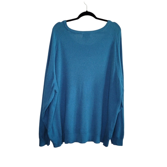 Cutter & Buck Men's Lakemont Mixed Stitch Crew Long Sleeve Sweater Size 3XB Blue - Picture 4 of 10